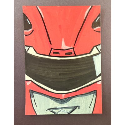 OG Red Ranger aceo art card thumbnail 1