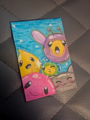 'Holy Slimes!' - Squimp's Fav - 2/10 aceo art card thumbnail 1