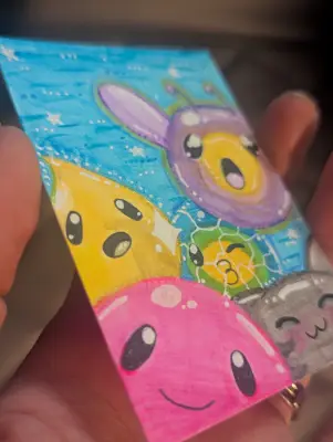 'Holy Slimes!' - Squimp's Fav - 2/10 aceo art card thumbnail 2