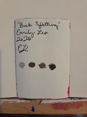 Buck Spotting aceo art card thumbnail 2