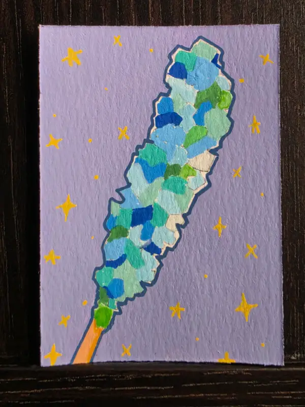 Blue Rock Candy aceo art card
