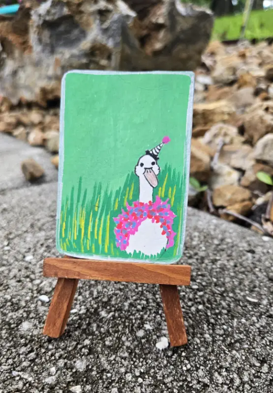 Silly Goose aceo art card