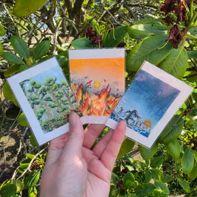 The Cycle aceo art card thumbnail 1