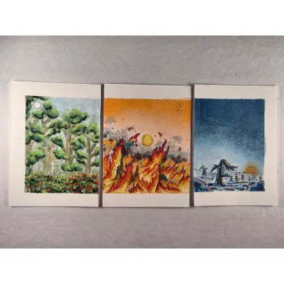 The Cycle aceo art card thumbnail 2
