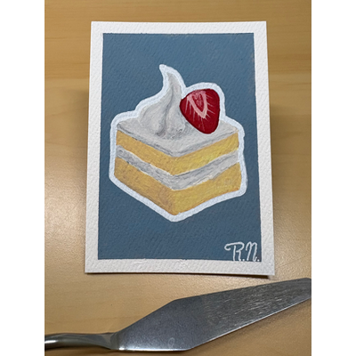 Strawberry Vanilla aceo art card thumbnail 4