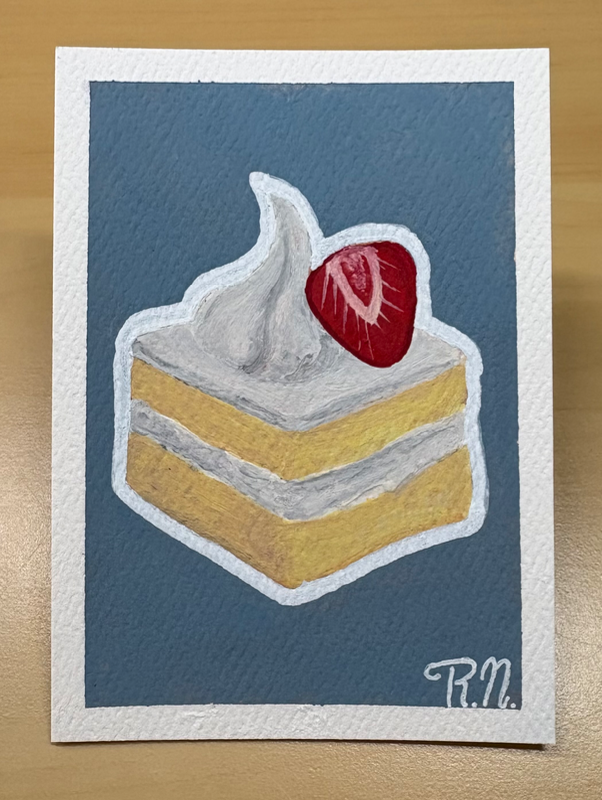 Strawberry Vanilla aceo art card