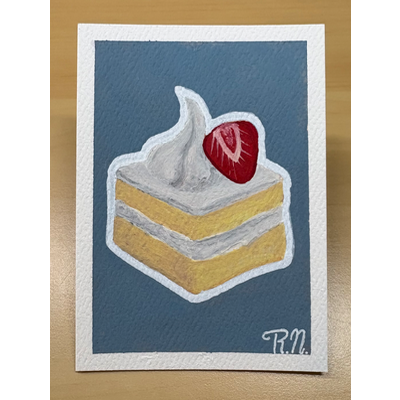 Strawberry Vanilla aceo art card thumbnail 1