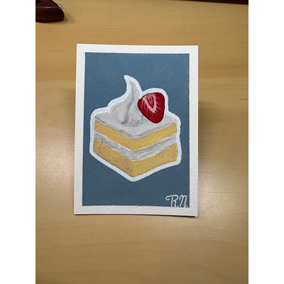 Strawberry Vanilla aceo art card thumbnail 2