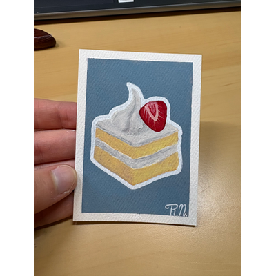 Strawberry Vanilla aceo art card thumbnail 3
