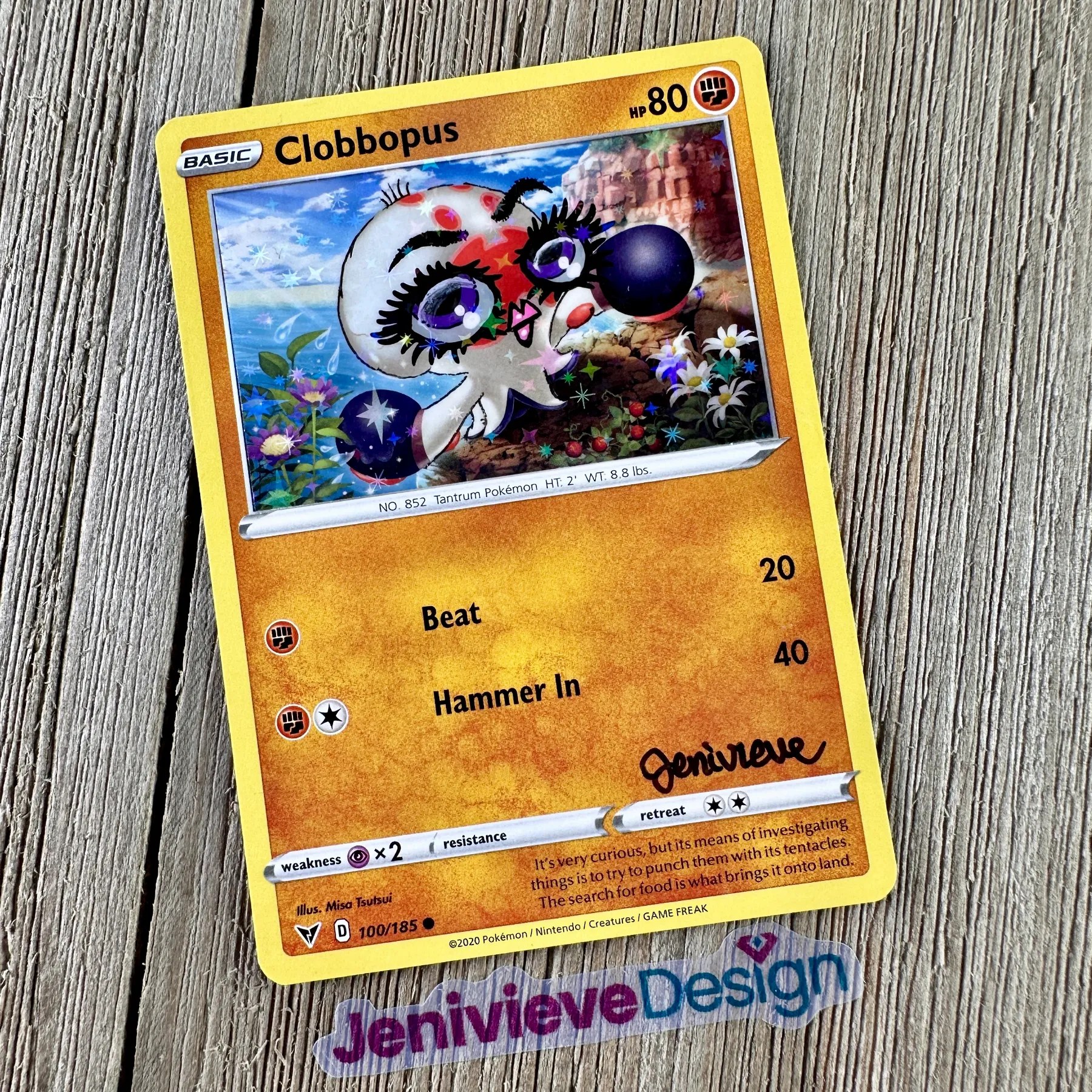Yassified Pokémon: Clobbopus aceo art card