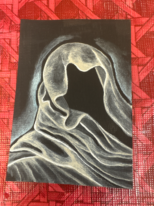 Romantic Horror Knight aceo art card