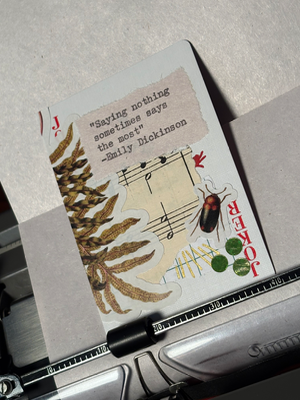 Rainy May #11 by Mazerzine Emily Dickinson quote plant aceo art card thumbnail 3
