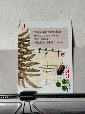 Rainy May #11 by Mazerzine Emily Dickinson quote plant aceo art card thumbnail 1
