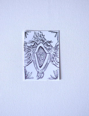 Hypno-fish aceo art card thumbnail 1