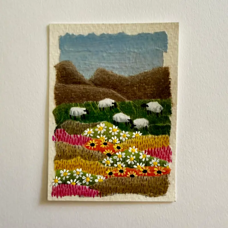 Soft Friends of the Meadow aceo art card