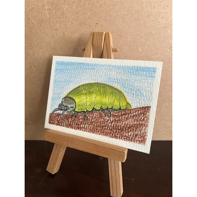 Roly Poly aceo art card thumbnail 2