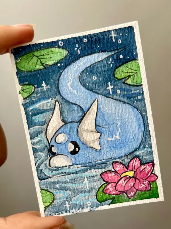 Dratini Pokemon aceo art card