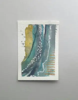 Golden Earth 1 aceo art card thumbnail 1