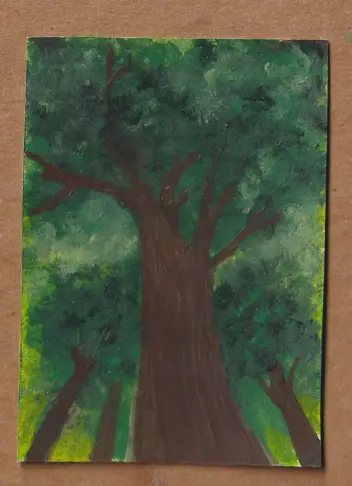Tree aceo art card