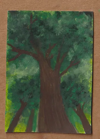 Tree aceo art card