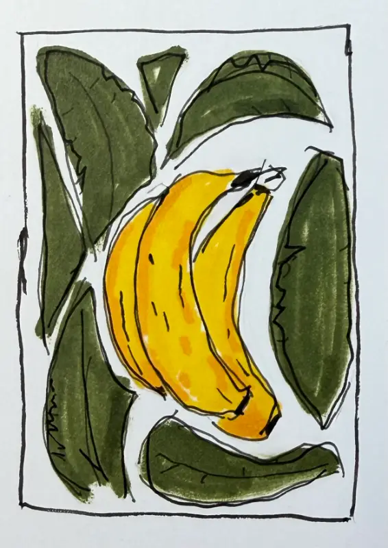 Banana aceo art card