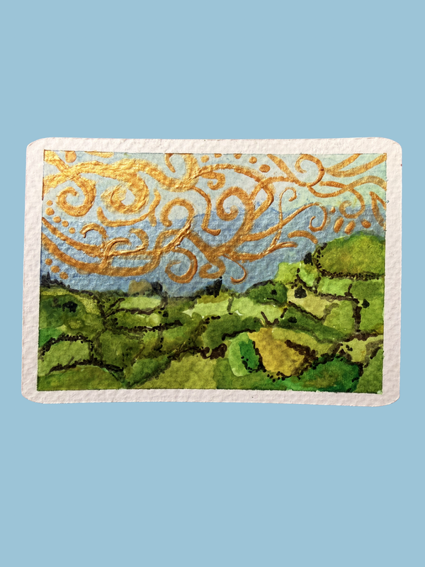 Irish Wind aceo art card