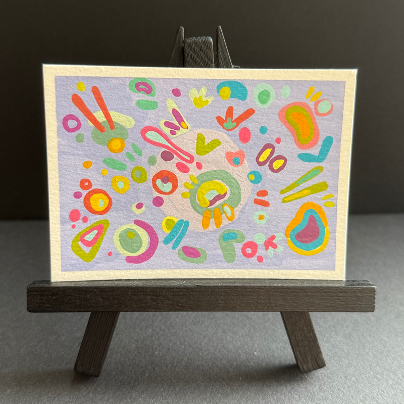 microscopic life aceo art card