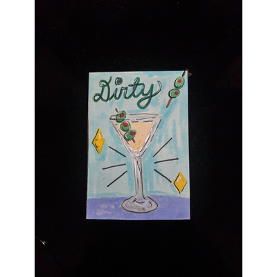 Dirty Martini aceo art card thumbnail 3