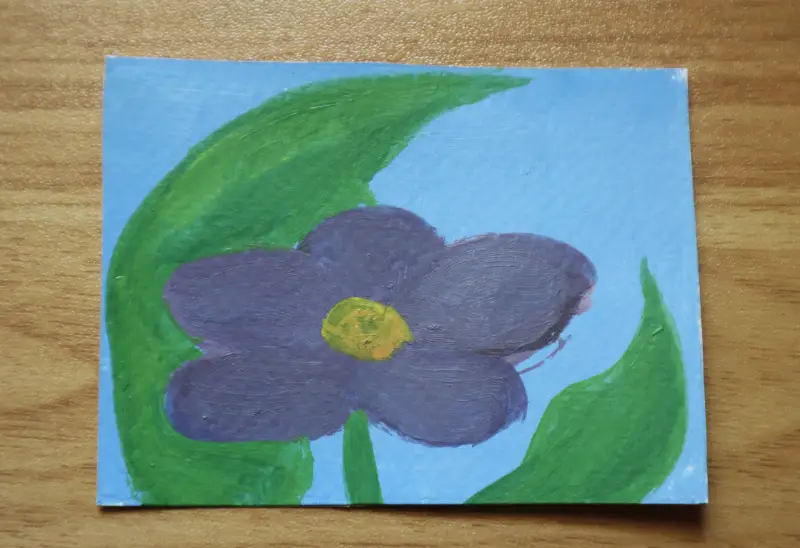 "Violet" aceo art card