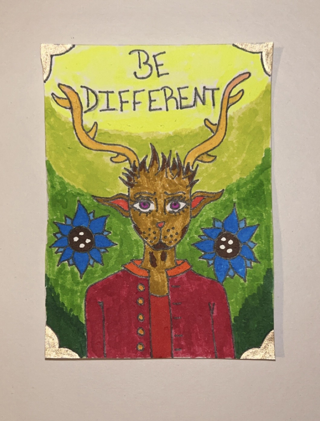 “Be Different” aceo art card