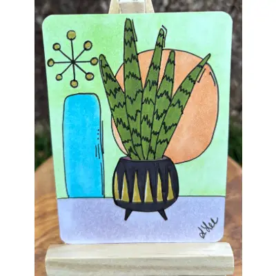 Plants without Borders: Snake aceo art card thumbnail 2