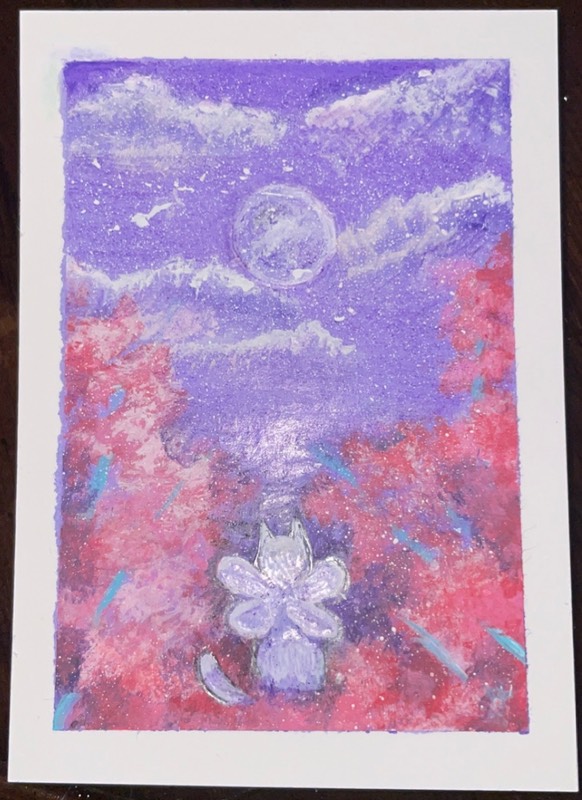 Fairy Cat Dreams aceo art card