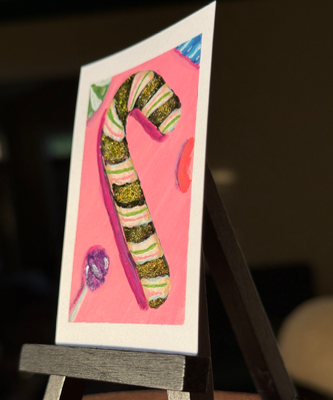 Holiday Sweetness aceo art card thumbnail 2