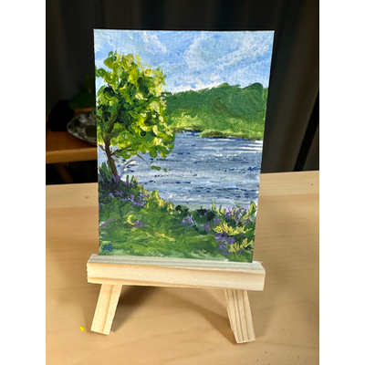 Lake breeze aceo art card thumbnail 2