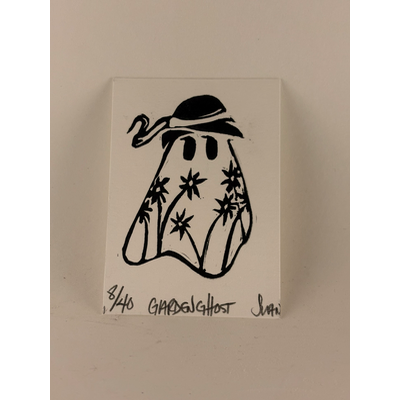 Garden Ghost aceo art card thumbnail 2