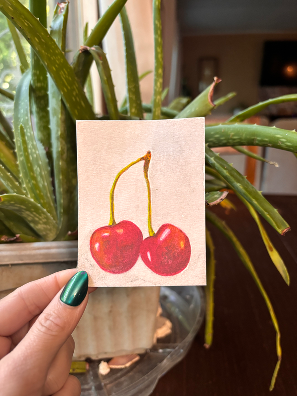 Cherries aceo art card