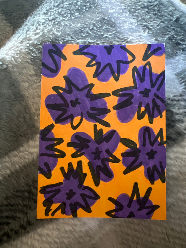 Cosmic Flower Collection aceo art card