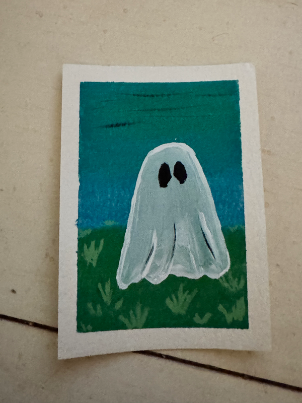 Frolicking Spirit aceo art card