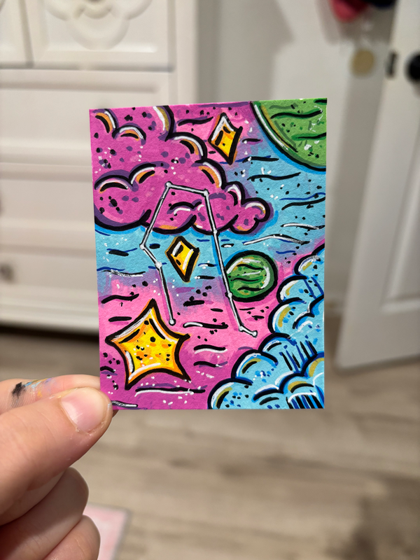 Gemini Zodiac Constellation | Astrology Illustration aceo art card