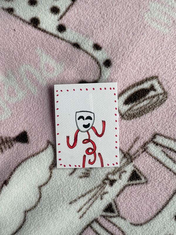 Happy gangle aceo art card