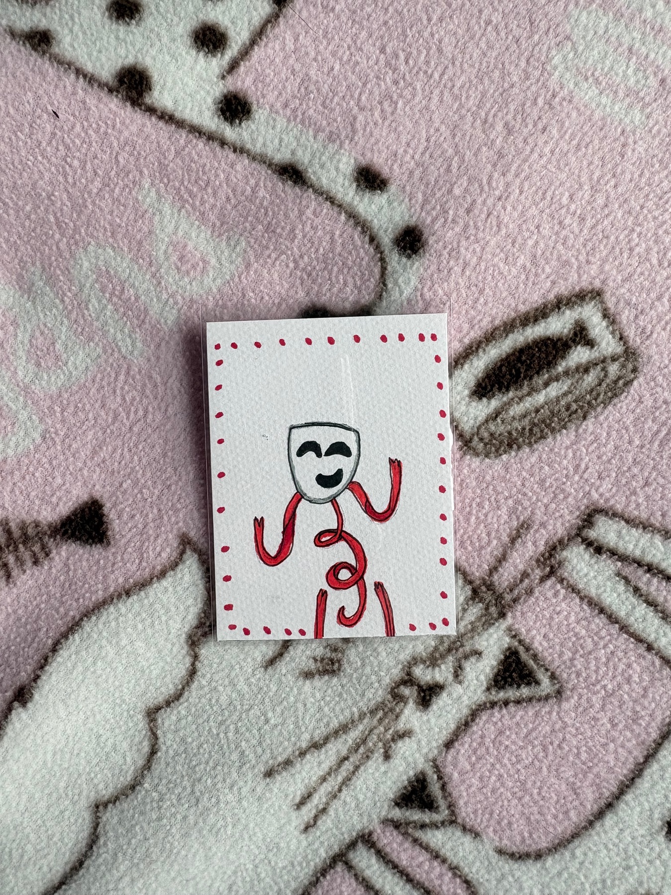 Happy gangle aceo art card