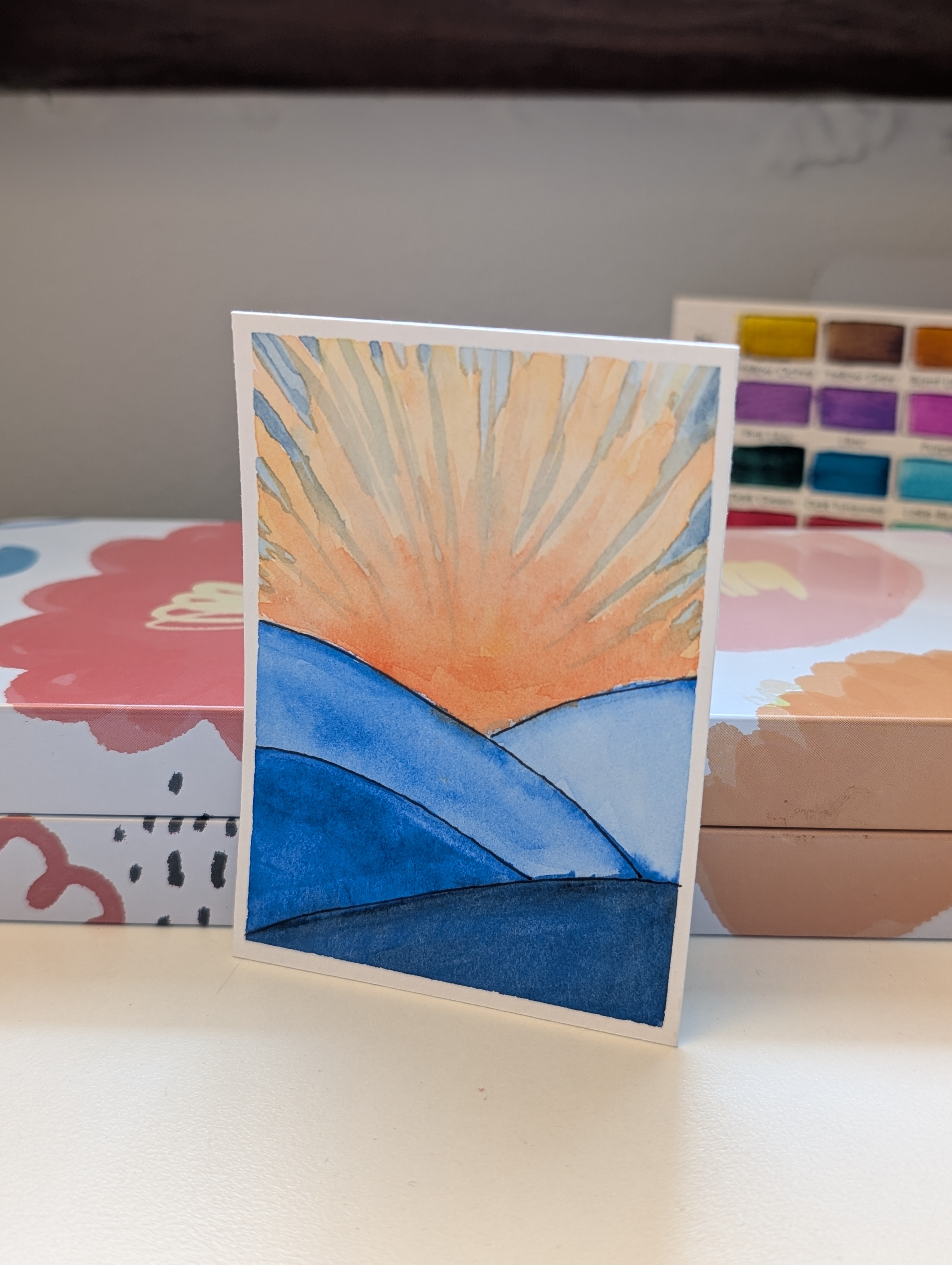 Morning Glory aceo art card