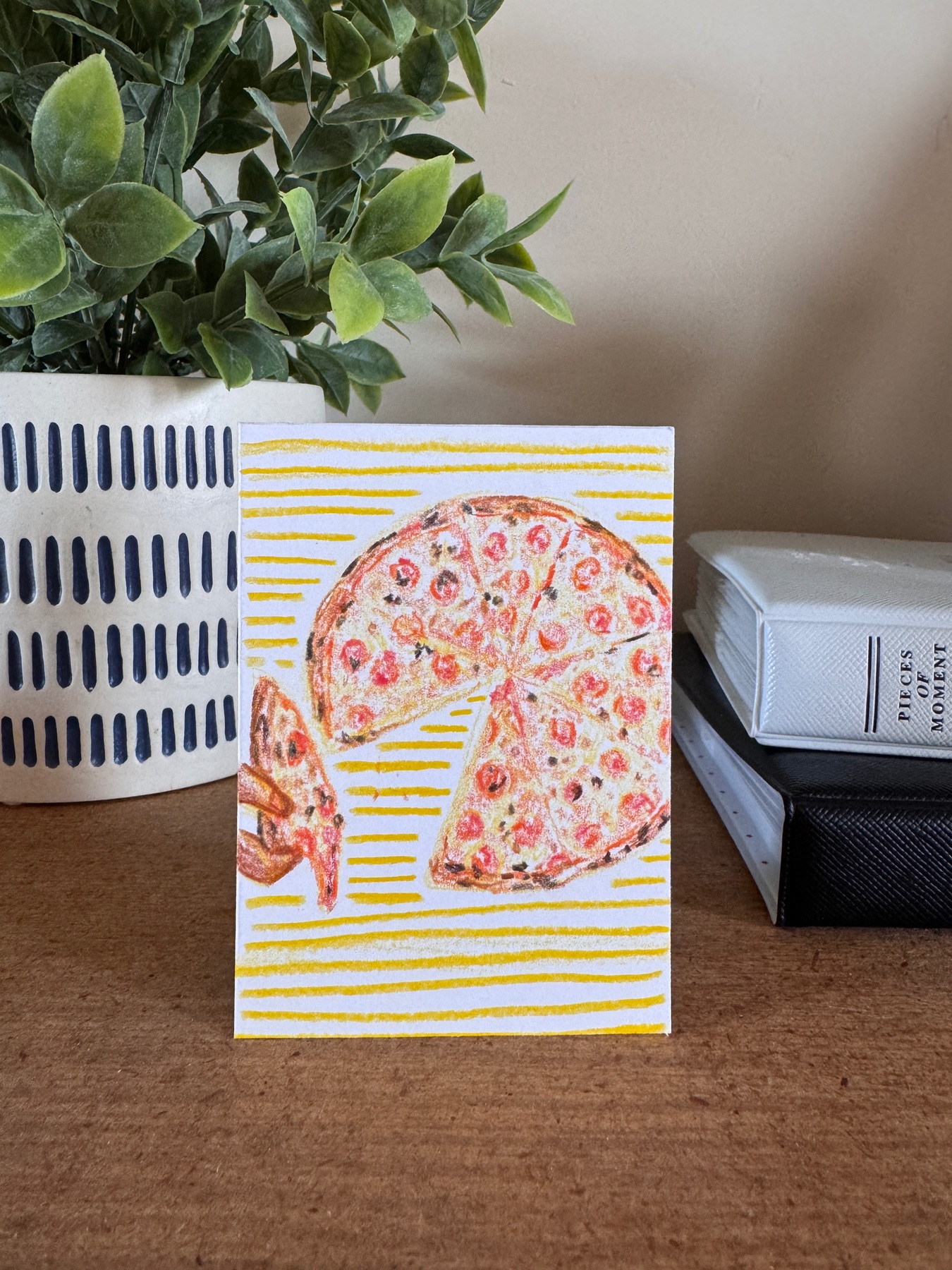 NYC Cheese Pizza aceo art card