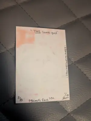 'THE Lamb God' - Squimp's Favs - 3/10 aceo art card thumbnail 3
