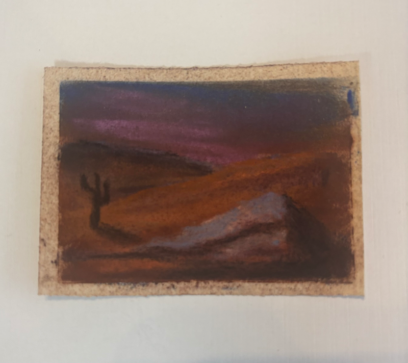 Aceo original 2.5 x 3.5  signed by the Artist and Certificate of Authenticity aceo art card
