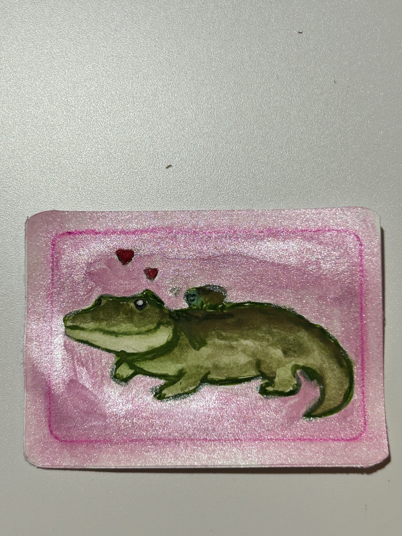 Two best friends aceo art card