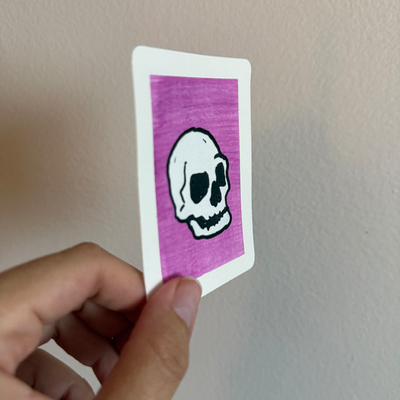 Original Skull ACEO | Little Bones #2/3 aceo art card thumbnail 2