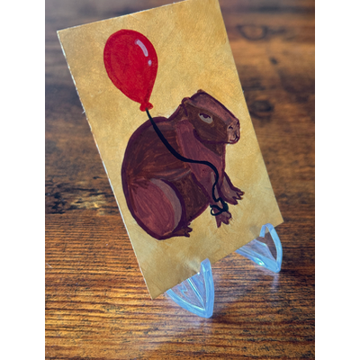 Capy Birthday - Celebration Capybara aceo art card thumbnail 7