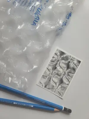 Bubble Wrap Study #1 aceo art card thumbnail 1
