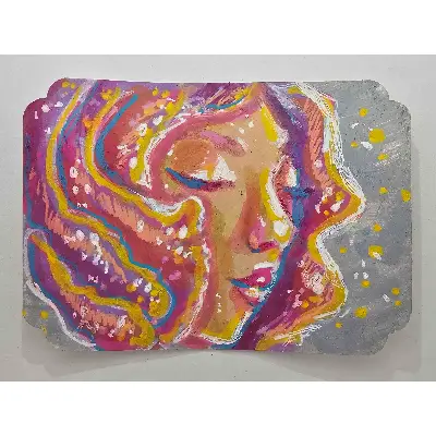 Rose Face aceo art card thumbnail 1